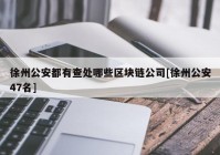 徐州公安都有查处哪些区块链公司[徐州公安47名]